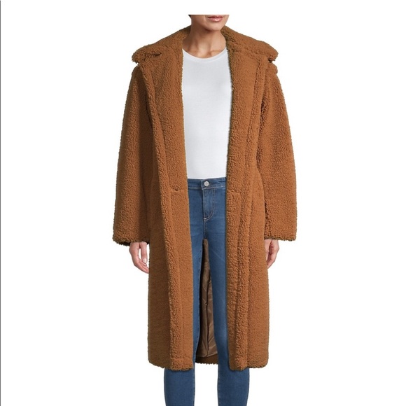 APPARIS Daryna Double Breasted Faux Shearling Coat